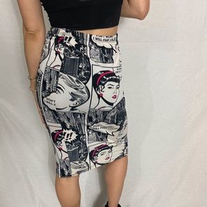 Trendy Comic Strip Skirt